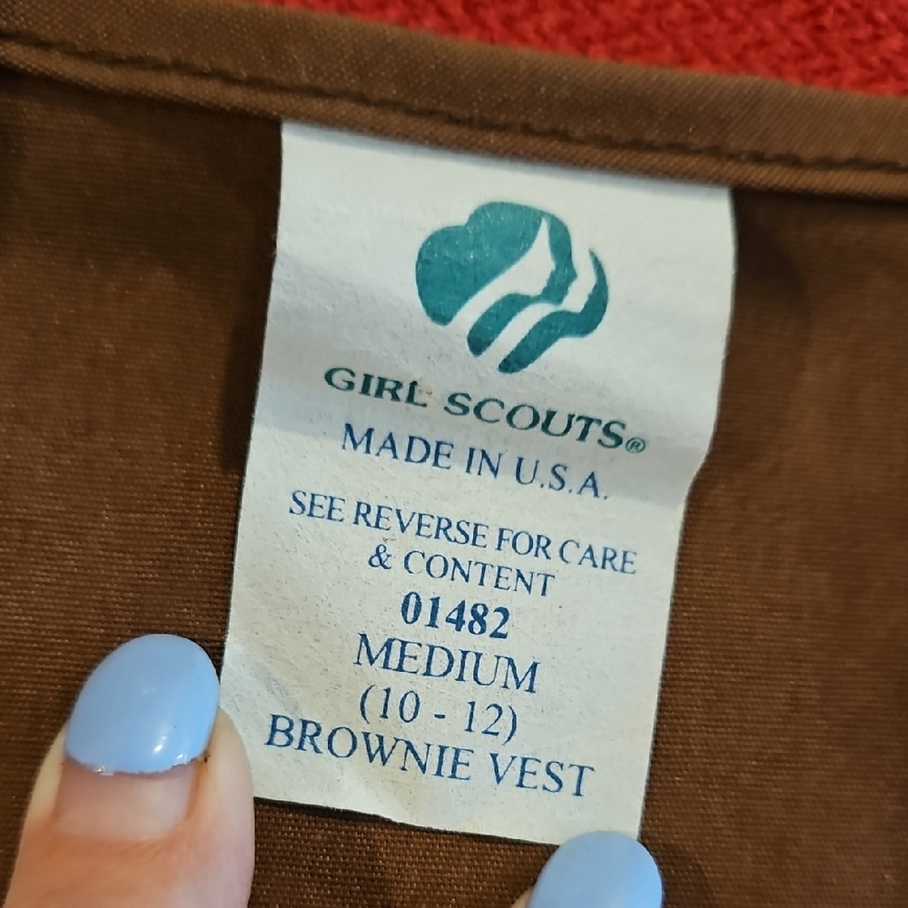 Brownie Girl Scouts Vest Troop 343 Los Angeles Med. 10-12 - Picture 4 of 10